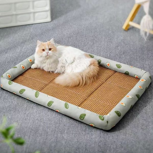 Anti-Scratch Non-Slip Washable Mattress Summer Rattan Pet Cooling Mat_7