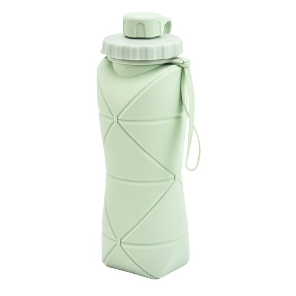 600ml Collapsible Silicone Sports Water Bottle_1