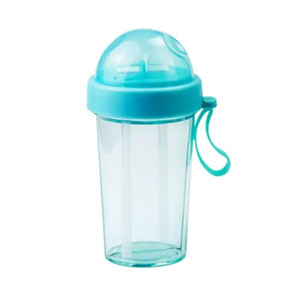 Dual Beverage Separate Straws Leak-Resistant Innovative Water Bottle_2