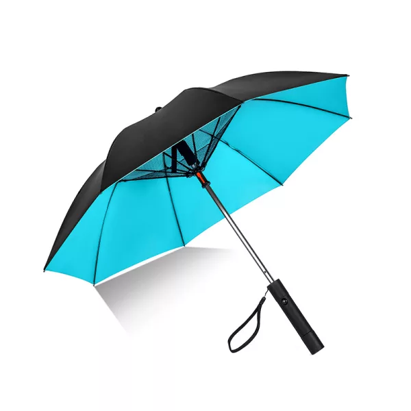 Sun Protection Parasol Foldable Fan Beach Umbrella- USB Rechargeable_3