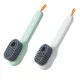 Pack of 2 Long Handled Soft Bristled Liquid Soap Shoe Cleaning Brush_0