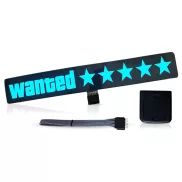 LED Light-Emitting Car Window Sticker Bold 'WANTED' Design-Powered_0