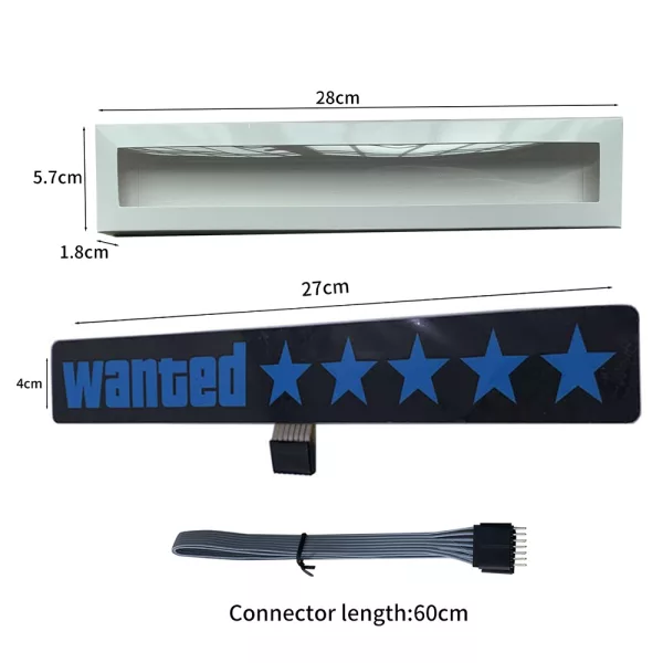 LED Light-Emitting Car Window Sticker Bold 'WANTED' Design-Powered_2