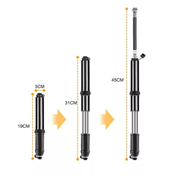 High Pressure Tyre Inflator Multi-Purpose Portable Bicycle Hand Pump_1