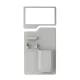 Silicone Toothbrush Holder Wall Mounted Bathroom with Acrylic Mirror_0