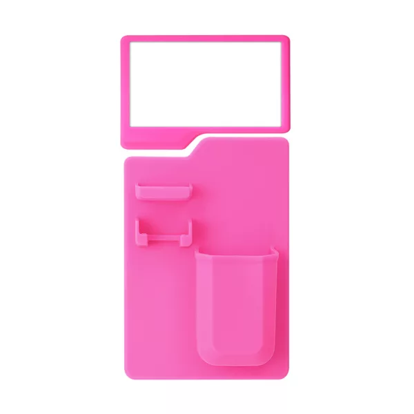 Silicone Toothbrush Holder Wall Mounted Bathroom with Acrylic Mirror_2