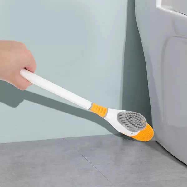 Wall Mounted Diving Duck Style Toilet Cleaning Brush with Base_5