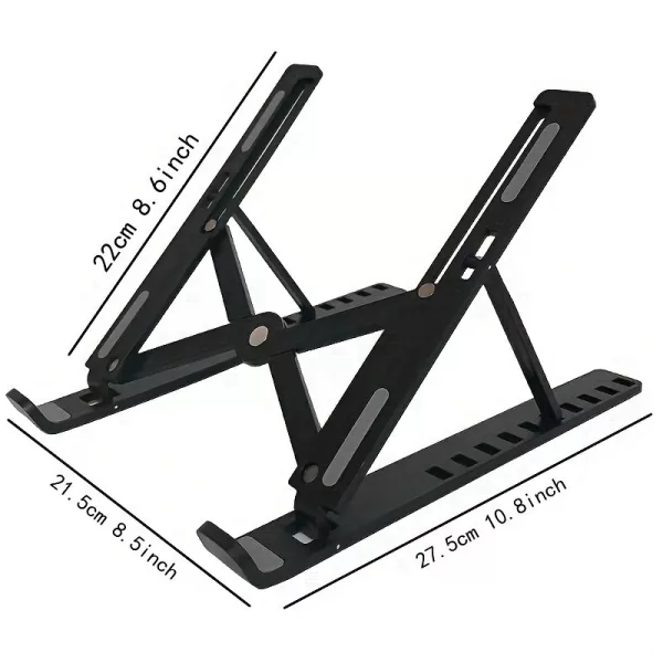 9 Levels Height Adjustable Alumiinum Alloy Portable Laptop Stand_2