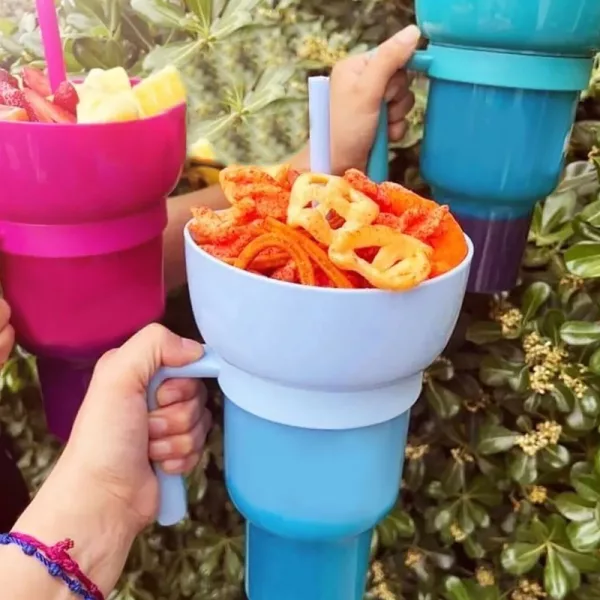 Snack and Sip Stadium Hand Cup Reusable Leakproof Snacking Bowl_9