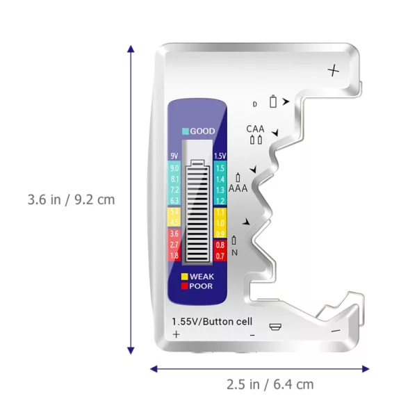 Easy Operation Instant Reading Universal Battery Checker with LCD Display_2