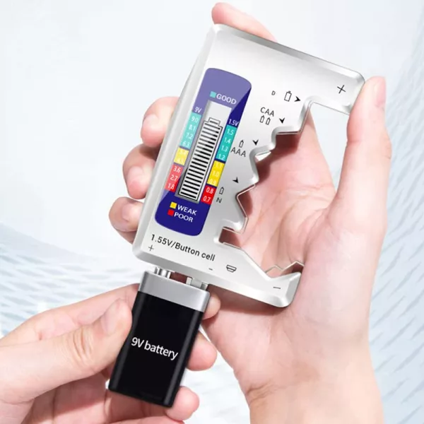 Easy Operation Instant Reading Universal Battery Checker with LCD Display_7