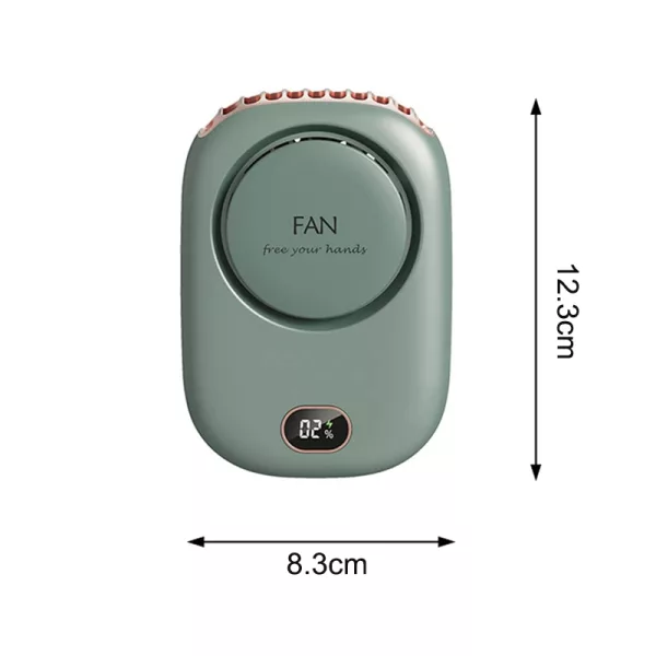 3 Speed Bladeless Neck Hanging Portable Air Cooling Fan- USB Charging_2