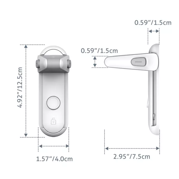 Baby Guard Door Safety Lock Door Handle Additional Protective Latch_3