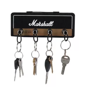 4 Slots Retro Theme Guitar Amplifier Plug Wall Mounted Key Holder Set_0