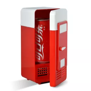 Hot and Cold Single Can Mini Desktop Beverage Refrigerator- USB Plugged-in_0