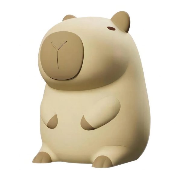 Novelty Cartoon Capybara Shaped Soft Silicone LED Night Light with Rechargeable and Touch Control_1