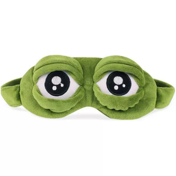 Cute Contoured Blackout Frog 3D Sleep Eye Mask for Sleeping_0