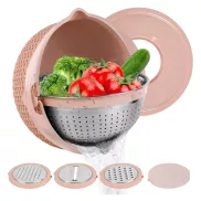 4-in-1 Stainless Steel Colander Set Versatile Kitchen Strainer_0