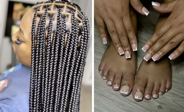 A Complete Hair Package with French Nails in Fourways