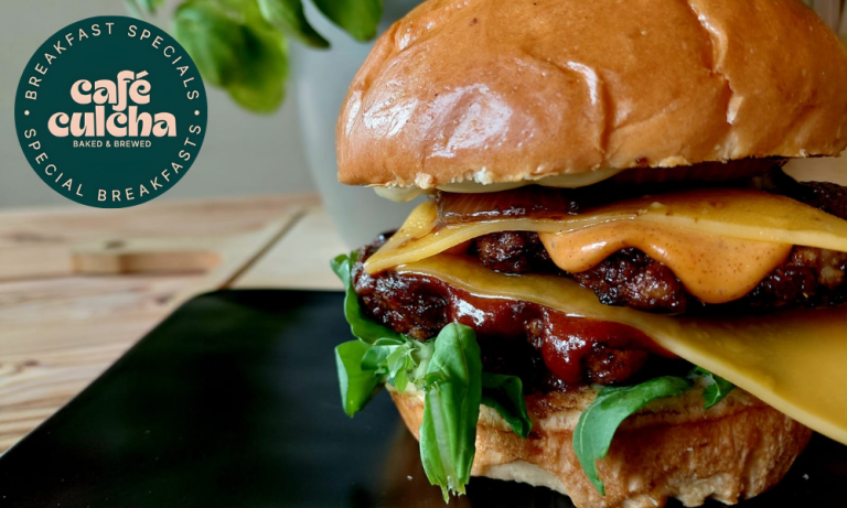 Double Smash Cheeseburger Meal for 2 with Iced Matcha Latte & Chocolate Brownie Dessert